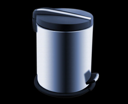 Abfalleimer mit Designrille. Inhalt 5L